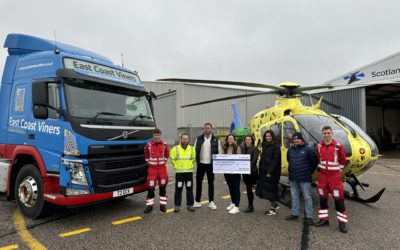 £11,000 raised for Scottish Charity Air Ambulance (SCAA) by North-East sister companies 